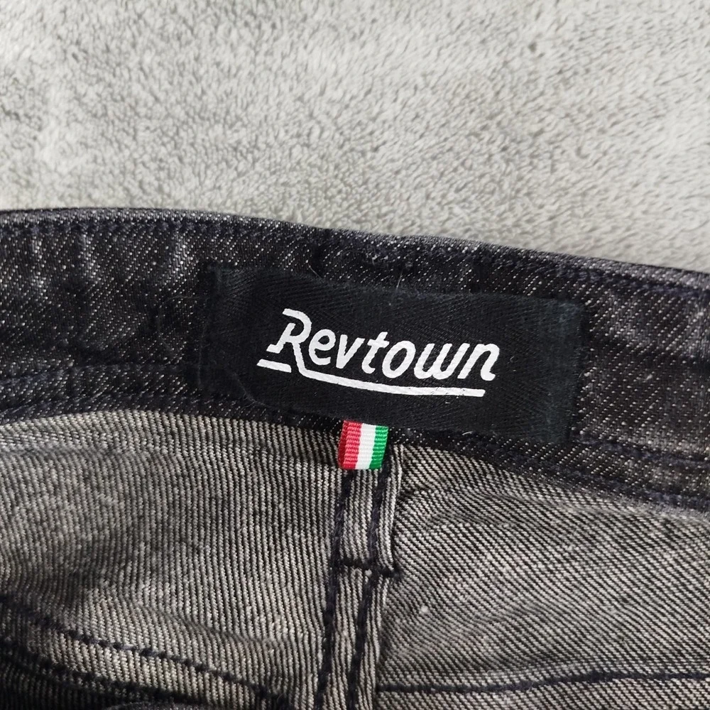 Revtown Jeans Mens Size 34x30‎ Black Selvedge Decade Denim Tapered Stretch